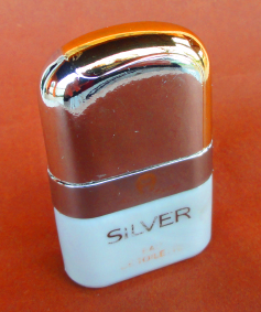 AIGNER silver edt 5ml verre opaline bouchon argent or pleine sans boite ancienne 