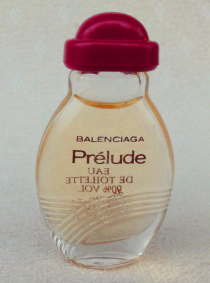 BALENCIAGA Prélude edt 5ml bc rouge texte doré pleine sans boite