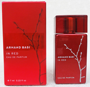 BASI Armand in red edp femme 7ml pleine verre laqué + Boite