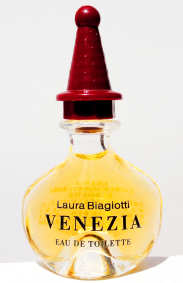 BIAGIOTTI Venezia edt 5ml bc rouge texte devant noir blanc au dos pleine sans boite