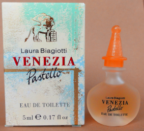 BIAGIOTTI Venezia pastello edt 5ml bc orange texte noir pleine boite 