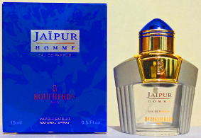 BOUCHERON Jaipur homme edp 15ml spray vide métal doré et gris boite