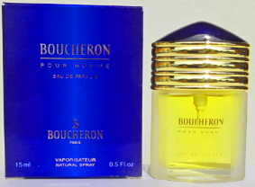 BOUCHERON pour homme edp vapo 15ml verre dépoli sur les cotés pleine boite neuve