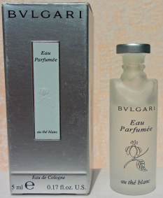 BULGARI eau parfumée au thé blanc edc 5ml verre dépoli pleine boite