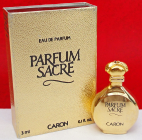 CARON Parfum sacré edp 3ml pleine + Boite ancienne 