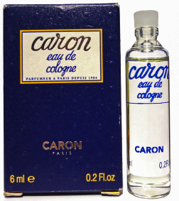 CARON eau de cologne 6ml pleine + Boite ancienne