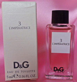 D & G L'impératrice 3 edt 5ml pleine + Boite neuve 