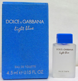 D & G Light blue edt 4,5ml pleine verre dépoli boite velous neuve 