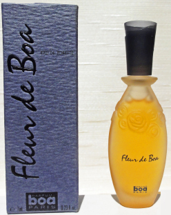 FLEUR de BOA 7ml verre dépoli décor relief pleine boite neuve