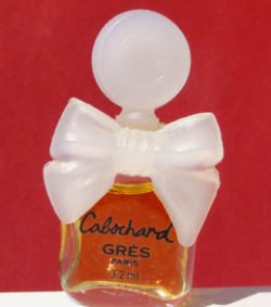 GRES Cabochard edt 3,2ml nœud et bc plastique blanc pleine sans boite 