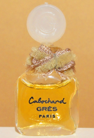 GRES Cabochard p 1,8ml noeud velours bc plastique blanc sans boite ancienne