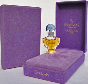 GUERLAIN SHALIMAR p 2ml bouchon verre pleine + coffret velours mauve