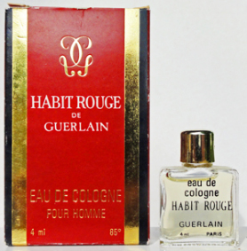 Habit rouge edc pour homme 4ml sérig 5 lignes pleine boite ancienne