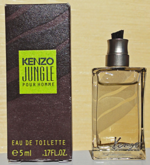 KENZO Jungle edt pour homme 5ml pleine + Boite date de 1997