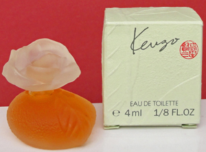 KENZO edt 4ml bouchon fleur pleine + Boite date de 1988