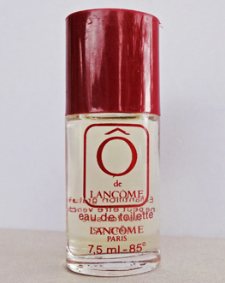 LANCOME ô edt 7,5ml 85° rouge texte des 2 cotés pleine sans boite 