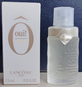 LANCOME ô oui ! edt 7,5ml verre dépoli  pleine boite plastique