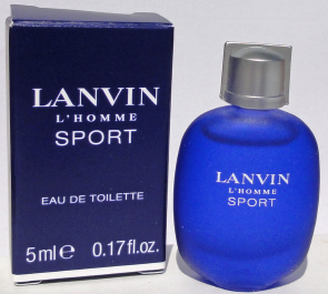 LANVIN L'Homme sport edt 5ml pleine + Boite