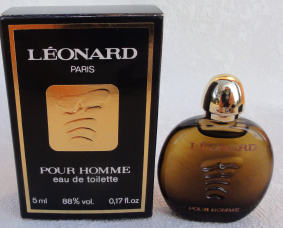 LEONARD Pour homme edt 5ml pleine verre fumé boite neuve 