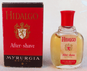 MYRURGIA Hidalgo after shave 7ml pleine boite date de 1971 Espagne