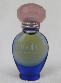 ROCHAS Lumière edt 3ml verre bleu bague dorée pleine sans boite