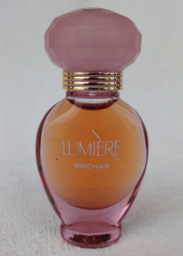 ROCHAS Lumière edt 3ml verre rose bague dorée pleine sans boite