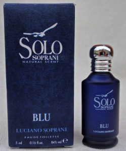 SOPRANI Luciano solo blu edt 5ml pleine + Boite