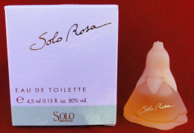 SOPRANI Solo Rosa edt 4,5ml verre dépoli teinté forme fleur pleine boite neuve