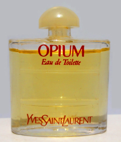 Yves SAINT LAURENT Opium edt 7,5ml bouchon blanc sérigraphie 3 lignes pleine sans boite