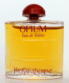 Yves SAINT LAURENT Opium edt 7,5ml bouchon rouge sérigraphie 3 lignes pleine sans boite